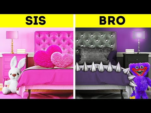 Thumbnail for SISTER vs BROTHER || AWESOME ROOM MAKEOVER IDEAS FOR TEENS AND ADULTS