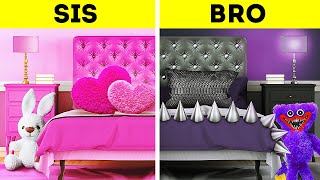 SISTER vs BROTHER || AWESOME ROOM MAKEOVER IDEAS FOR TEENS AND ADULTS