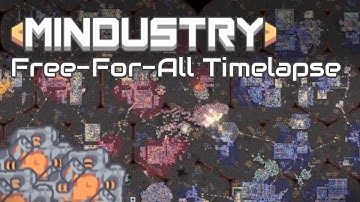 [Mindustry hex pvp timelapse] 3 Team Lategame FFA