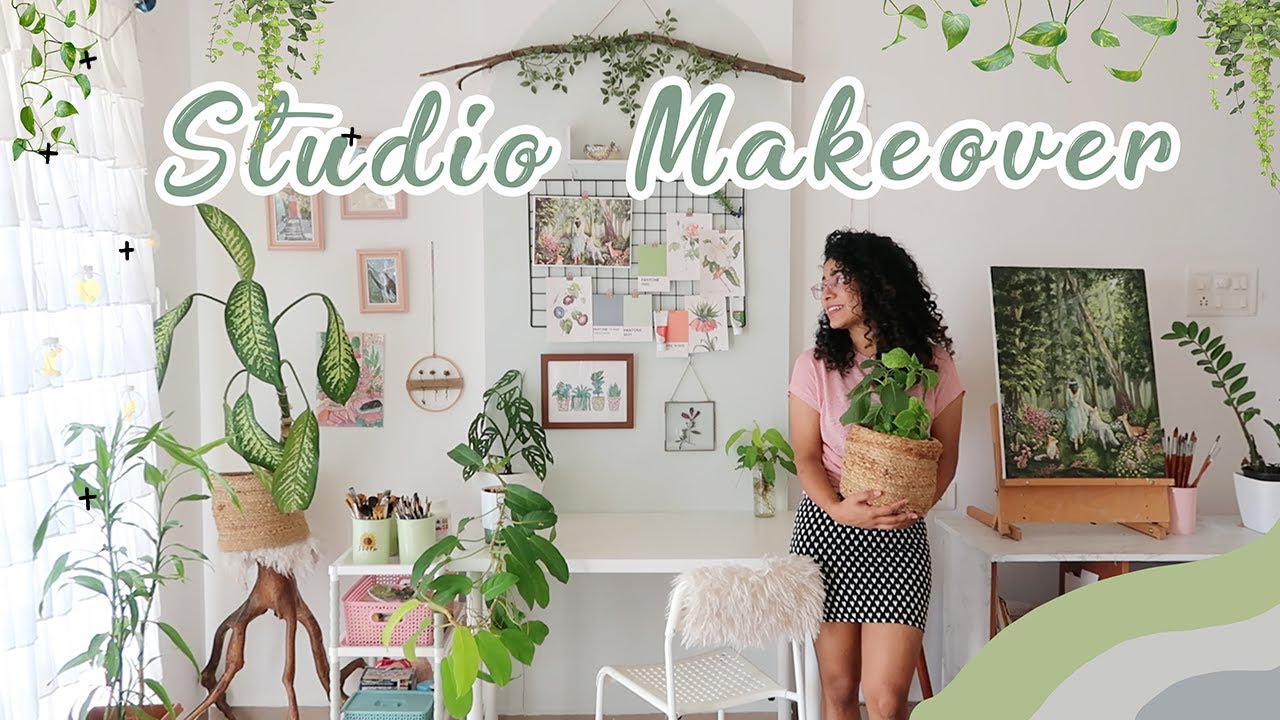 TRANSFORMING MY BEDROOM INTO AN ART STUDIO ! - YouTube