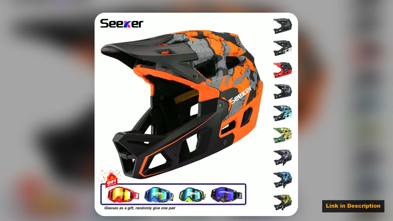 Seeker Mtb Mountain Bike Helmet Lightweight Breathable Speed Downhill Full Helmet Outdoor Adult