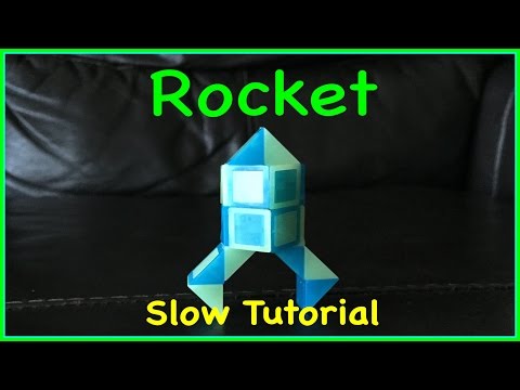 Rubik's Twist or Smiggle Snake Puzzle Tutorial: How to Make a Rocket Shape - Step by step, SLOW