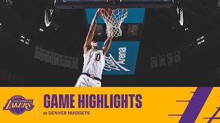 HIGHLIGHTS | Kyle Kuzma (19 pts, 8 reb) at Denver Nuggets