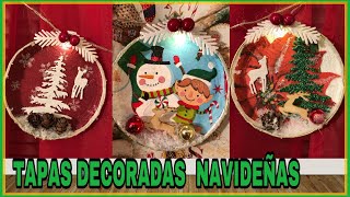 DIY RECICLANDO TAPAS DE FRASCOS DE VIDRIO DECORACIÓN DE NAVIDAD