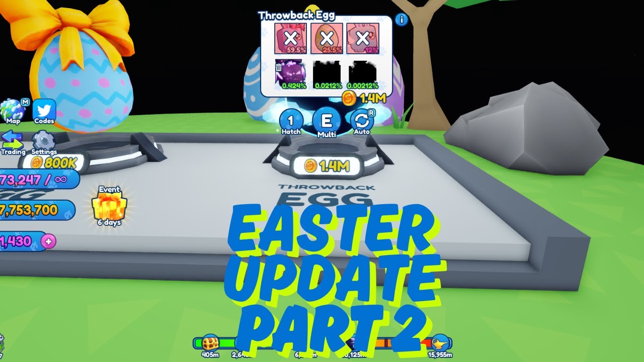 Easter Update part 2 in Bubble Gum Sim Infinity (Roblox)