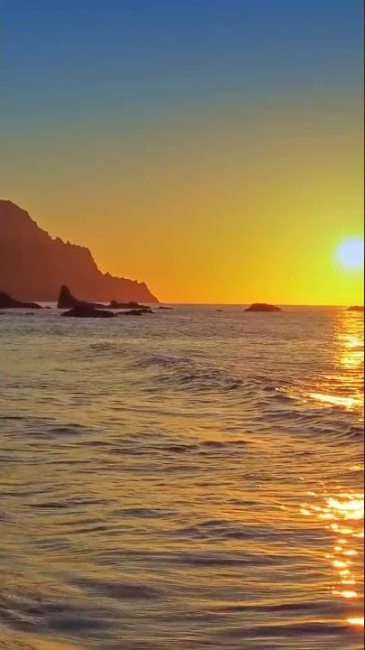 Senja tepi pantai, sunset, video mentahan untuk story, no copyright