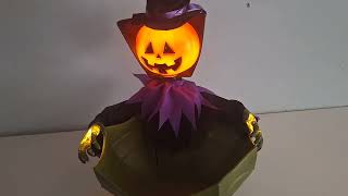 Gemmy Sample Candy Bowl Swivel Jack-o'-Lantern Pumpkin