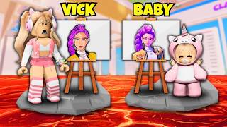 VICKOBABY vs BABY no DESENHE ou CAIA do Roblox