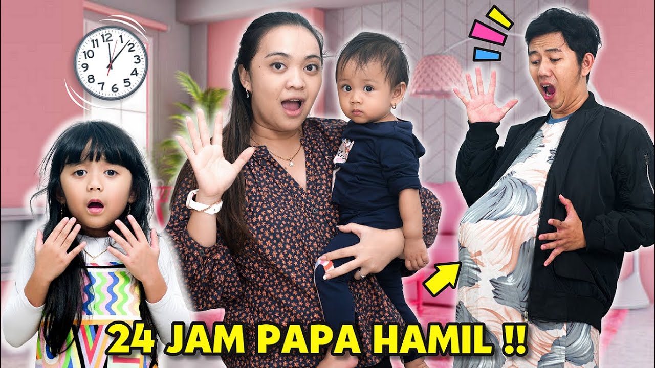 SAMANTHA KAGET PAPA HAMIL GEDE 😱 DRAMA TANTANGAN 24JAM PAPAH JADI IBU HAMIL PAPA STRESS BANGET !!