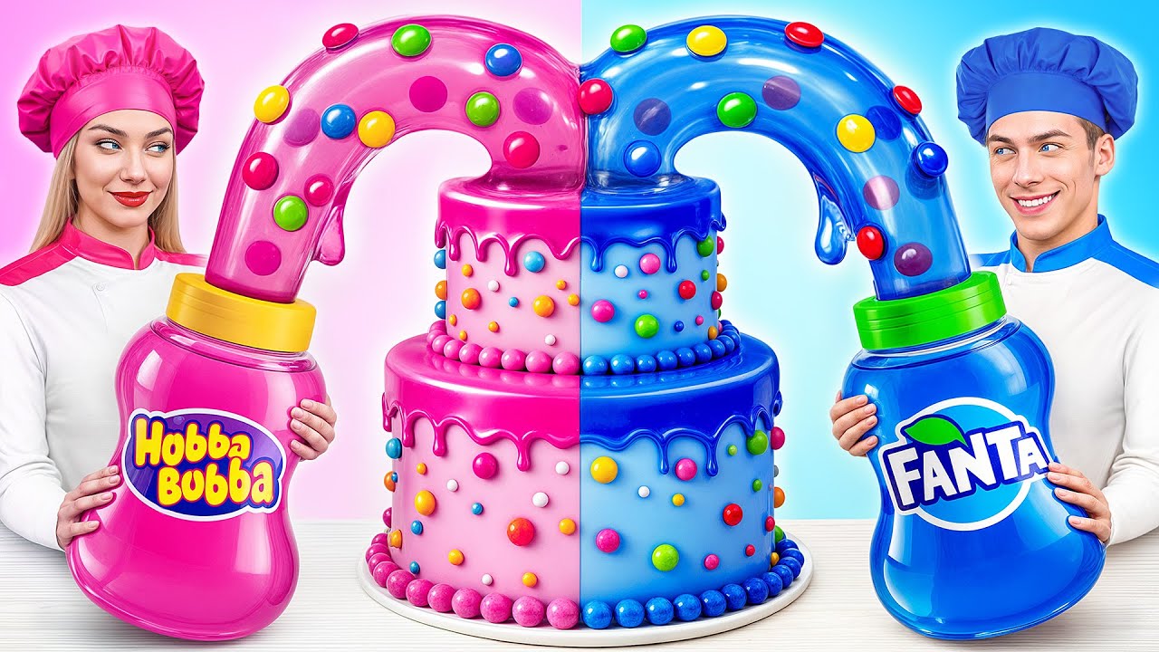 Розовое vs Синее Украшение Торта Челлендж | Мальчики против Девочек от Multi DO Smile