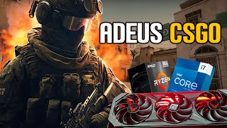 ADEUS CS GO! Live com Counter Strike 2 e testes em hardwares