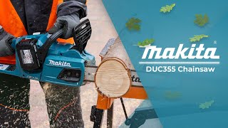 Makita Garden Range: DUC355 Dual 18v Chainsaws | UK Planet Tools