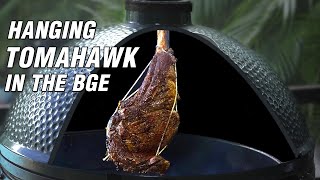 We HUNG a Tomahawk Steak in a BGE and Were SHOCKED by the results!!!
