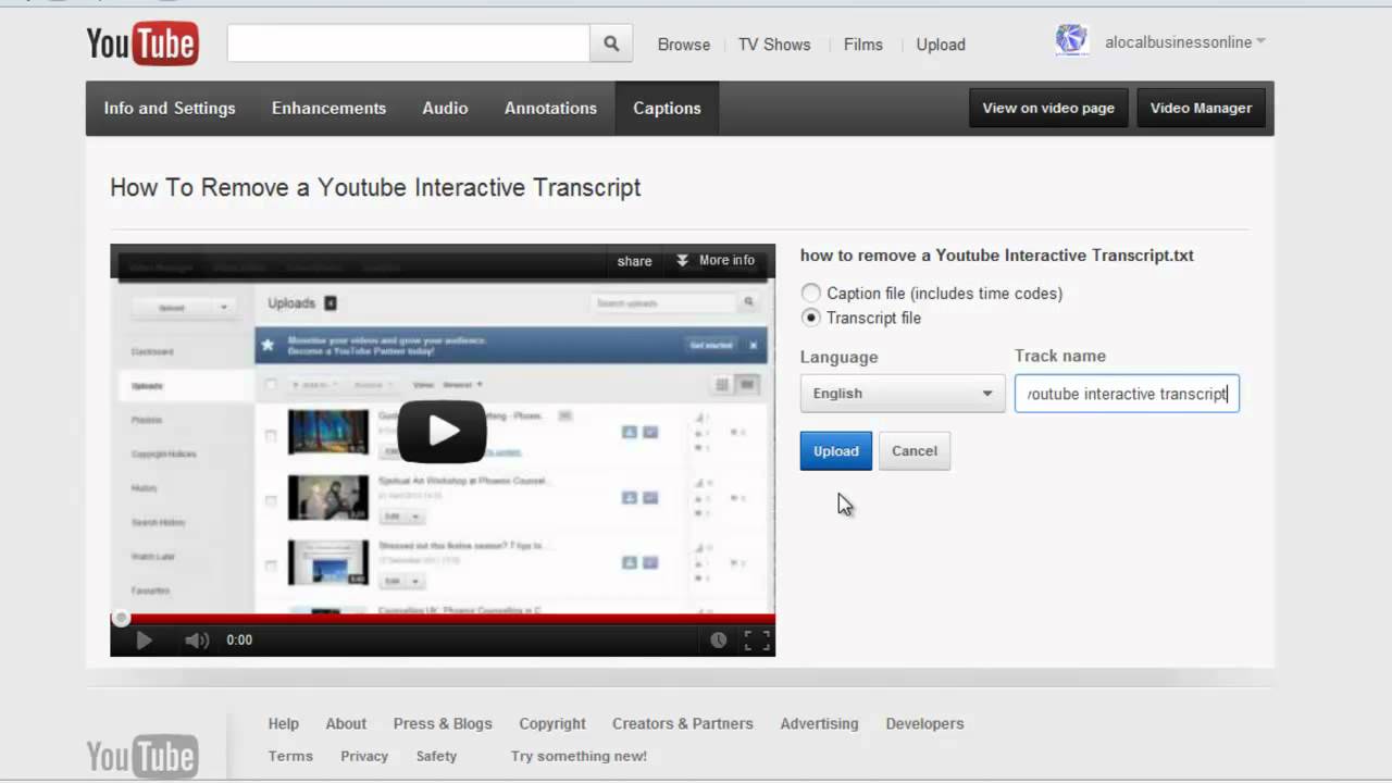 youtube video transcript download
