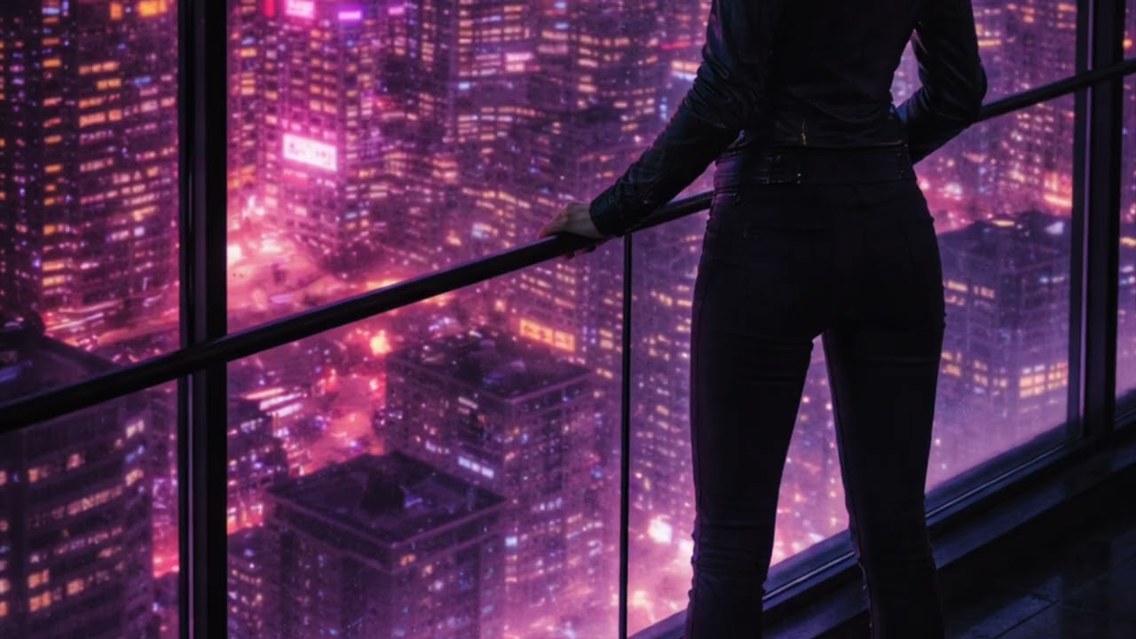 Alone Above the Neon City | Cyberpunk Ambient Music