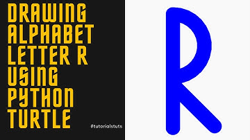 Drawing Alphabet Letter R USING Python Turtle | Tutorials Tuts
