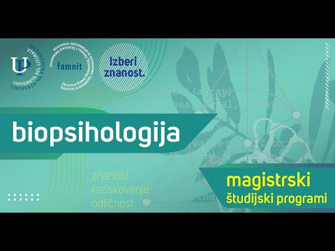 BIOPSIHOLOGIJA - Magistrski študijski program - Informativni dan 2021