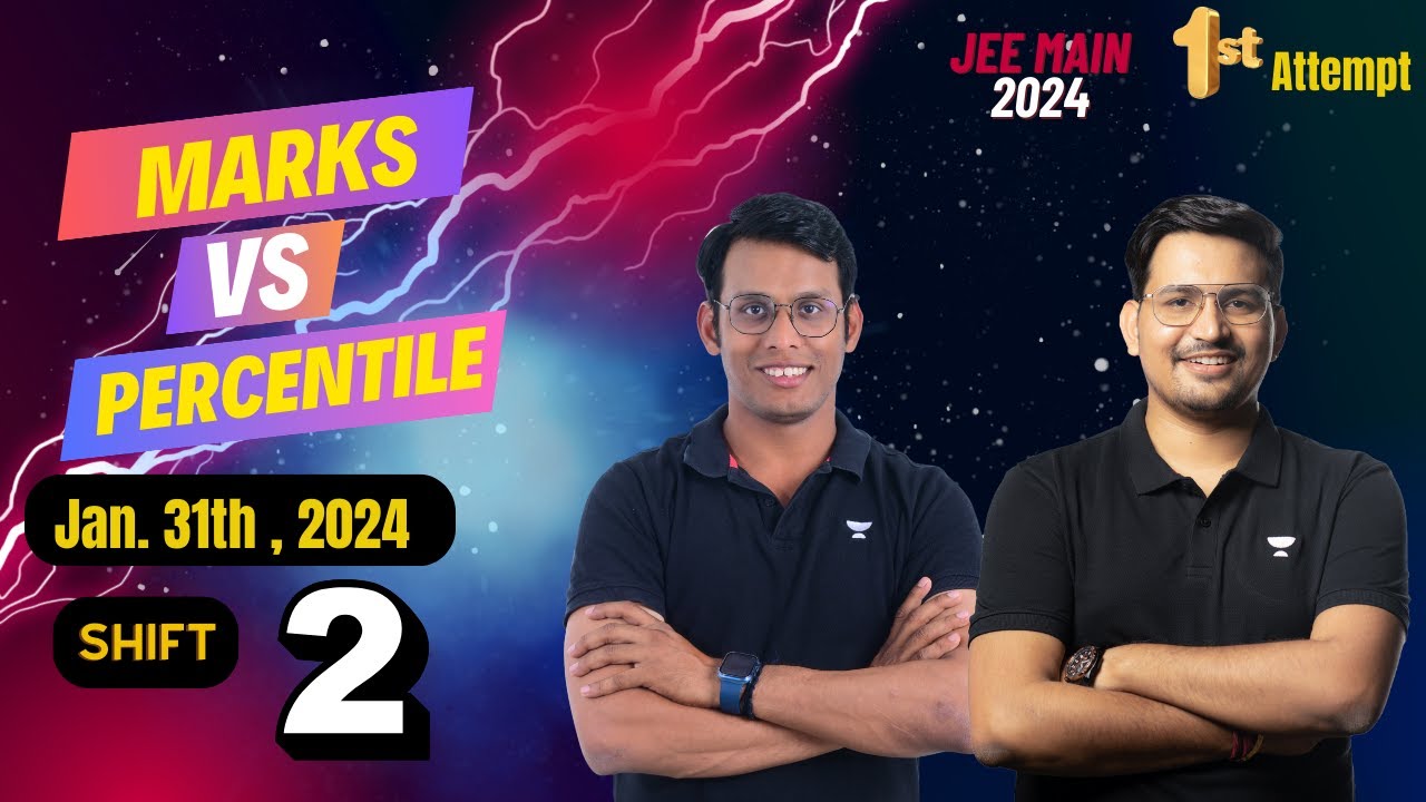 JEE Main Marks Vs Percentile | January 31 Shift 2 | JEE MAIN 2024 | RY ...