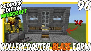 Blaze Rollercoaster Spawner Farm Tutorial [Minecraft Bedrock Edition][MCPE]