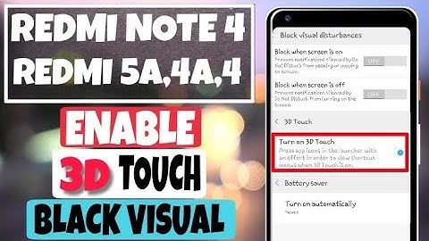 Redmi Note 4,5A,4,4A,6,Pro | Enable 3D Touch , Black Visual & More Secret Settings | Ft . TNVJ