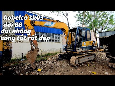 Video kobelco sk03 đời 88 xe còn nguyên thuỷ, LH; 0907574532... - youtube