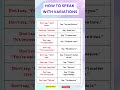How To Speak With Variations ✅ #english #spokenenglish #englishlanguage #education #learning