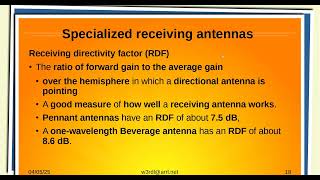 5-8 2025 General/Extra license class sub-element 9 Antennas and Feedlines(Receiving Antennas)