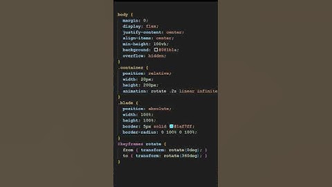CSS Rotating Animation #shorts