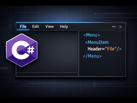 C# WPF - How to Create a Simple Top Bar Menu
