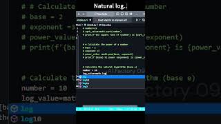 maths in python , root , power, log, log with base  #shorts #python  #program #education #maths #ai