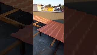ApertePlay▶️Tirando as medidas para iniciar o ripamento. #telhado #embutido #pvc #calha