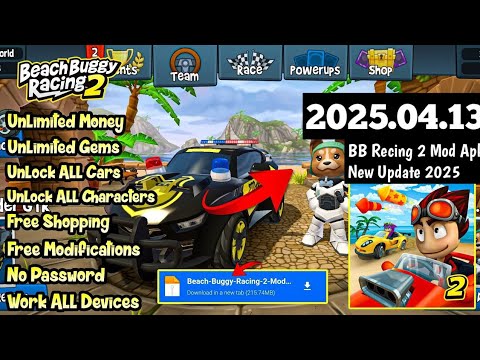 Beach Buggy Racing 2 Mod Apk 📏 | how to download bb racing 2 mod menu ...