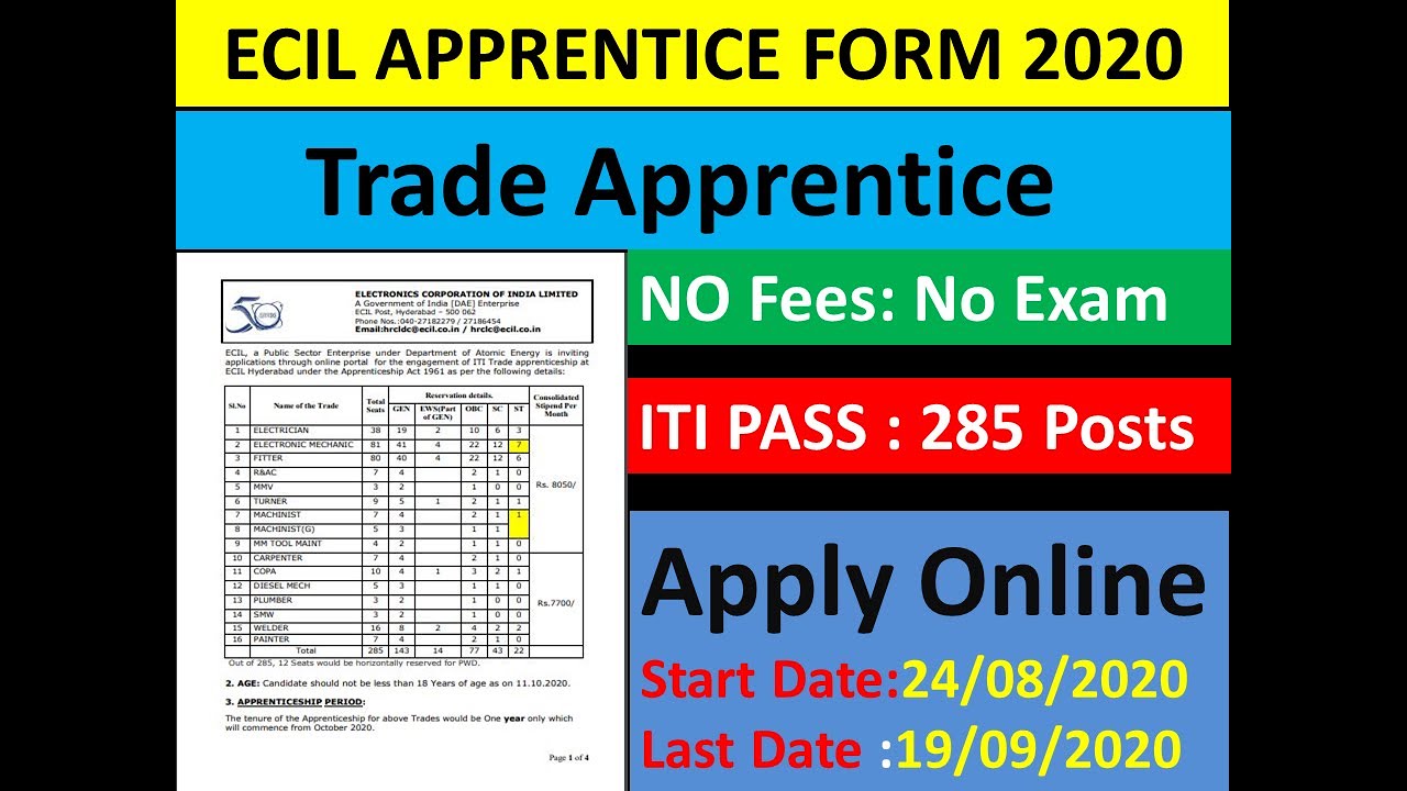 ECIL RECRUITMENT 2020 || ECIL APPRENTICE FORM 2020 || ECIL APPLY ONLINE 2020 ||Rising Gyan