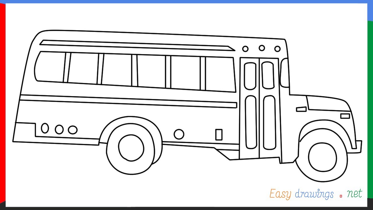 Single continuous line drawing of old elementary school bus vehicle. Back  to school minimalist style. Transportation for education concept. Modern  one line draw graphic design vector illustration Stock Vector | Adobe Stock