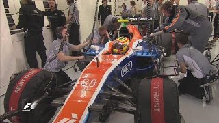 Aksi Rio Haryanto di Kualifikasi GP Bahrain 2016 - RH88 F1