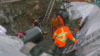 Puntledge River Water Main Repair Preparation - Time-lapse