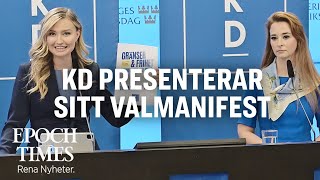 Kristdemokraterna presenterar sitt valmanifest