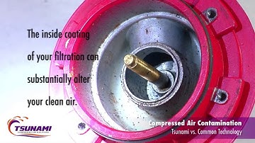 Filters.com - Compressed Air Contamination - Tsunami vs. Common Technology