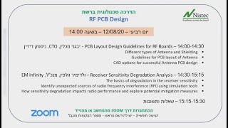 RF PCB DESIGN Zoom Webinar