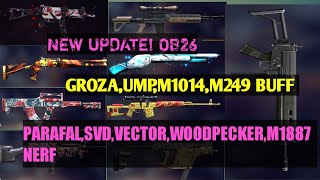 Buff Dan Nerf Senjata Free Fire Terbaru Ob26  Buff U0026 Nerf Senjata Update Terbaru  Senjata Apa Aja 