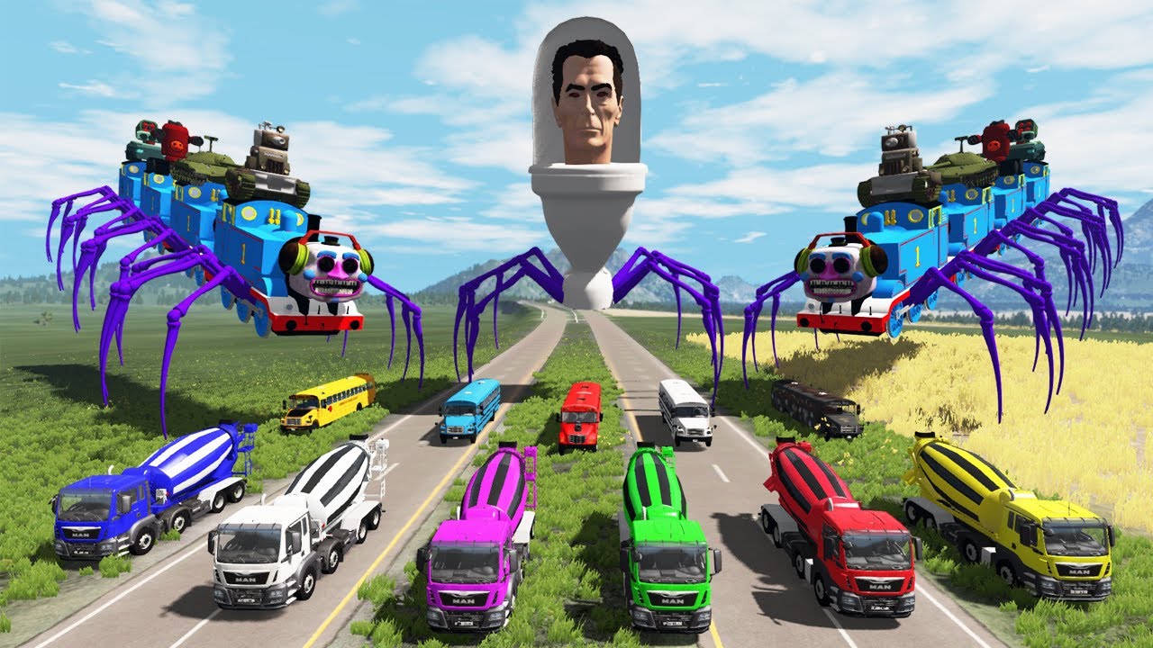 Грузовики, автоцистерны, контейнеровозы, автобусы, легковые автомобили, мультяшные автомобили, ан...