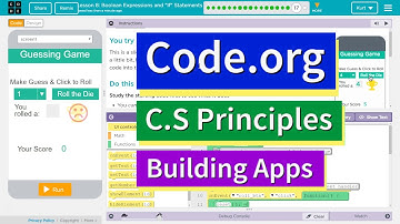 Boolean Expressions and "If" Statements Lesson 8.17 Tutorial with Answers Code.org CS Principles