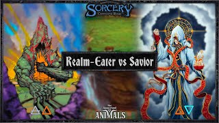REALM-EATER (💨/🔥) vs SAVIOR (🔥/💧), Sorcery: Contested Realm Gameplay