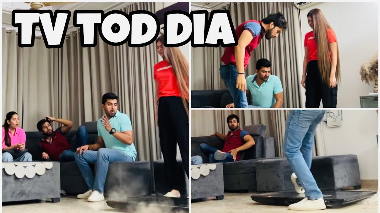 First time kiya PRANK in sab par 🤣|| TV 📺 TOD DIYA 😨 || 