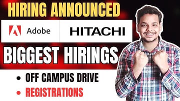 Hitachi , EPAM , Adobe Hiring Drive | Off Campus Drive | 2026, 2025 Batch Hiring | Fresher Jobs