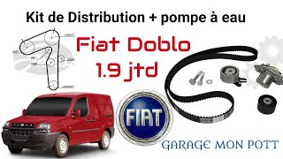 changement distribution pompe à eau galet tendeur | FIAT DOBLO 2002 1.9 jtd  (cargo) - YouTube