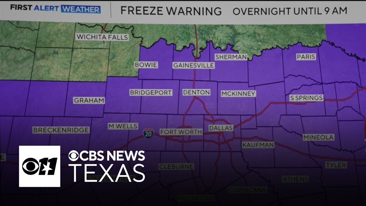 North Texas swings from record heat to freeze warning in 48 hours - YouTube