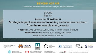 Strategic impact assessment in mining and what we can learn from the renewable energy sector