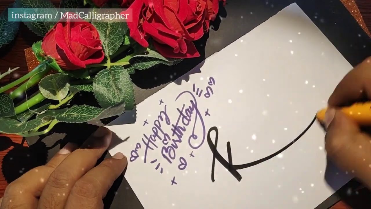 Name Art Video || Birthday wishes || Mad Calligrapher