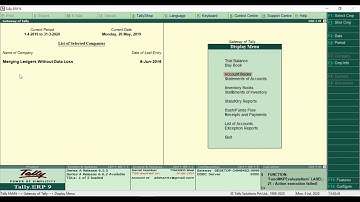 Merging Ledgers Without Data Loss Add-on in Tally.ERP9